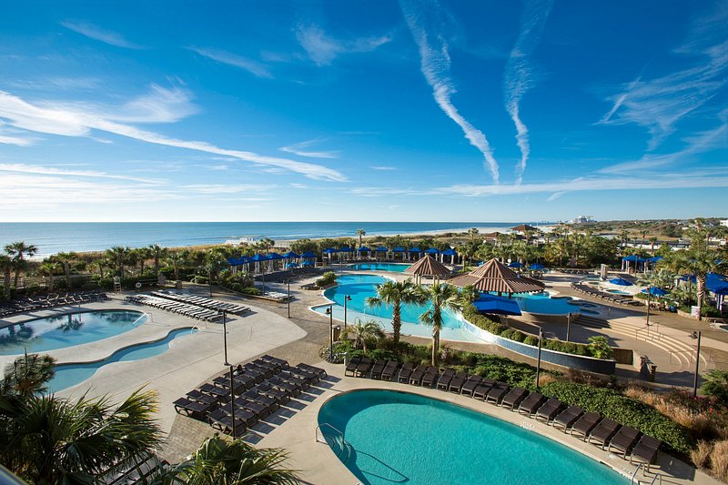 North Beach Plantation pool complex with ocean view